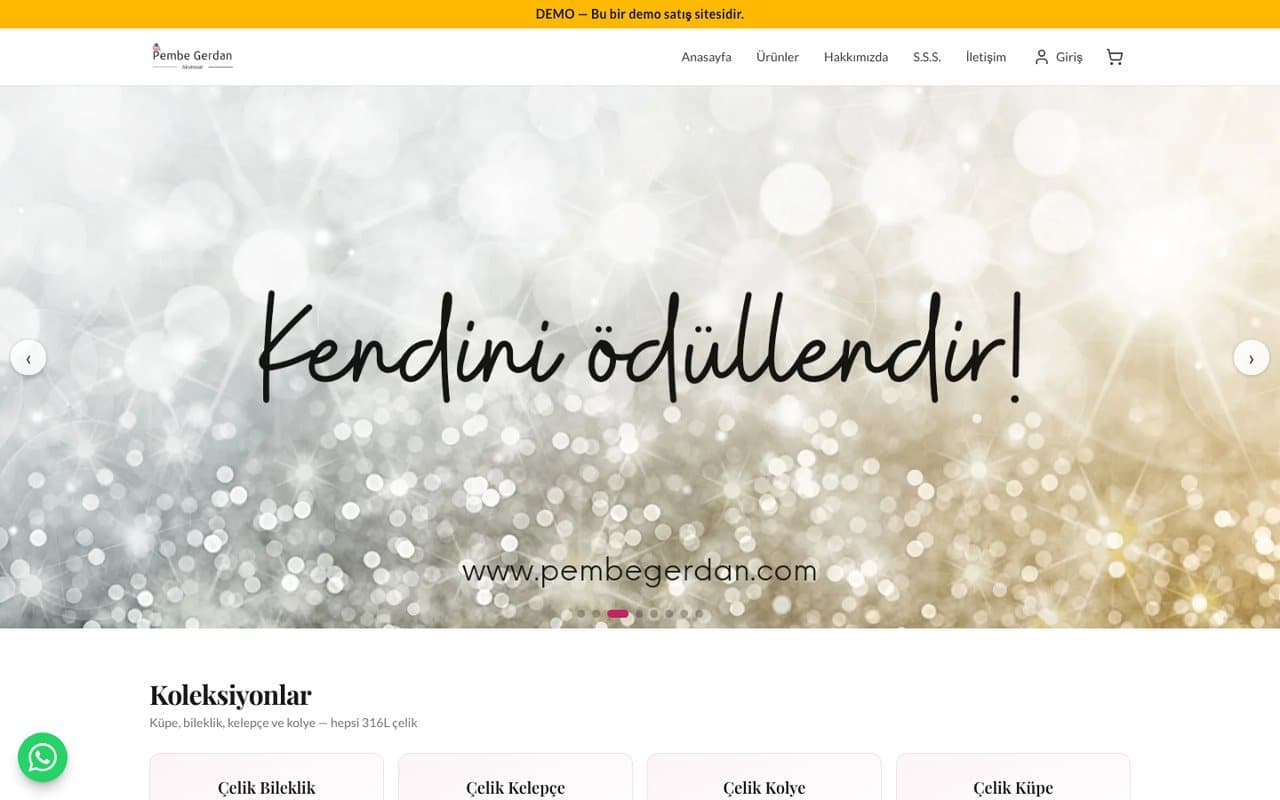 Pembe Gerdan sitesi önizlemesi